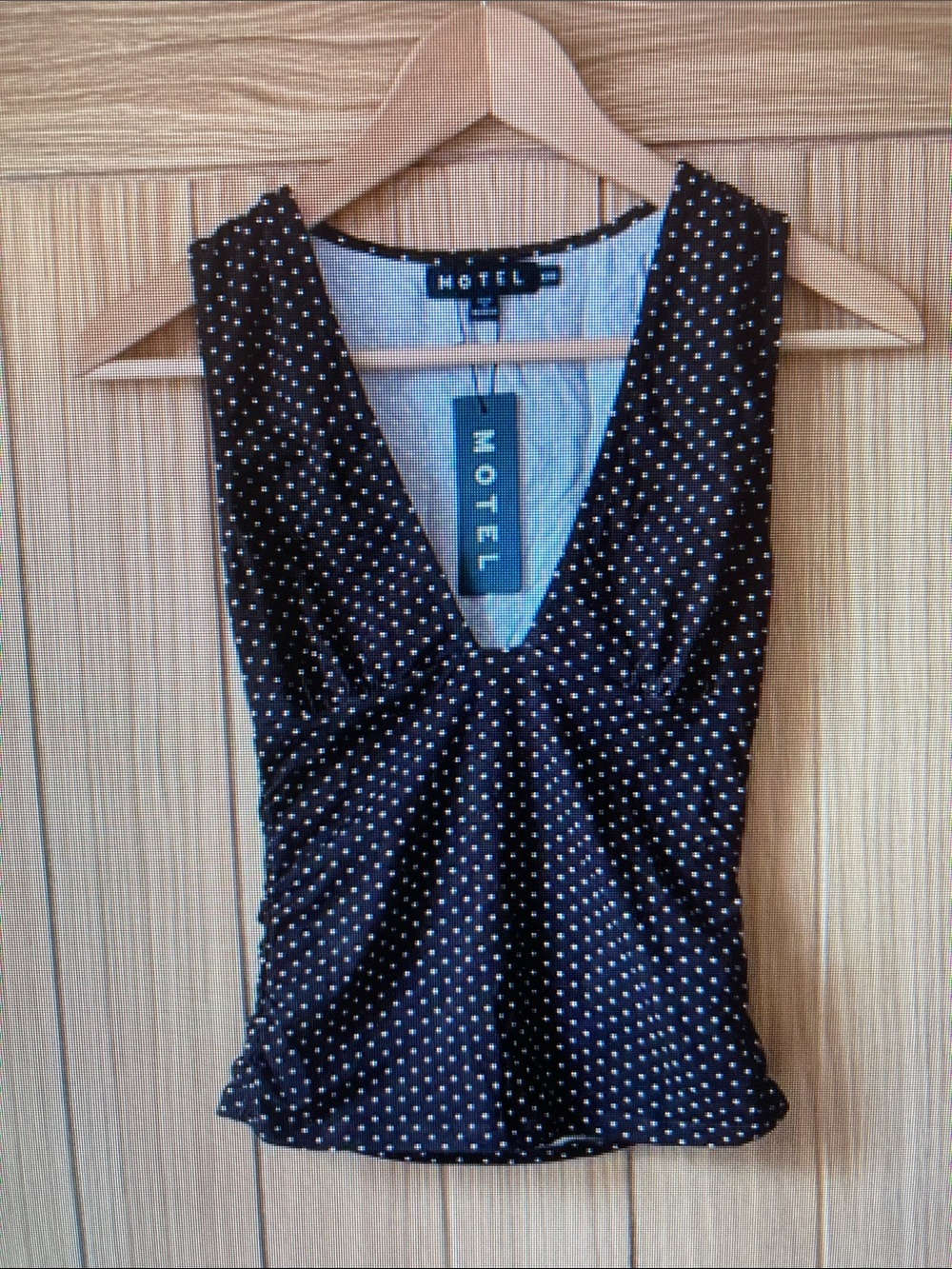 Motel Rocks Black Polka Dot V-Neck Camisole